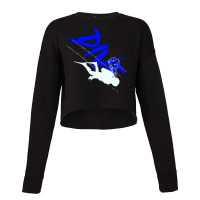 Funny Diving Pee Underwater Green Cropped Sweater | Artistshot