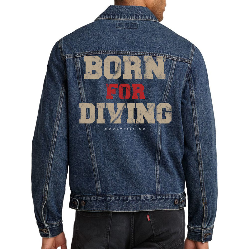 Diving Sport Retro Men Denim Jacket by hoyingskizob | Artistshot