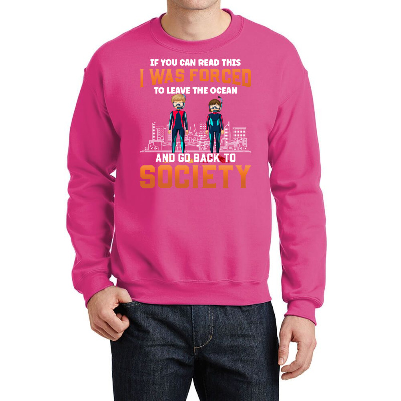 If You Can Read This Scuba Diving Diver Aesthetic Crewneck Sweatshirt | Artistshot