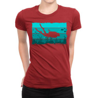 Diver Scuba Diving Diver Blue Ladies Fitted T-shirt | Artistshot