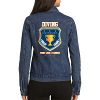 Diving Cool Stars Ladies Denim Jacket | Artistshot