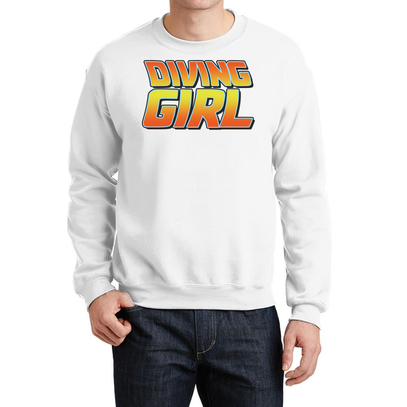 Diving Girl Vintage Design Perfect Present For Mom Crewneck Sweatshirt | Artistshot