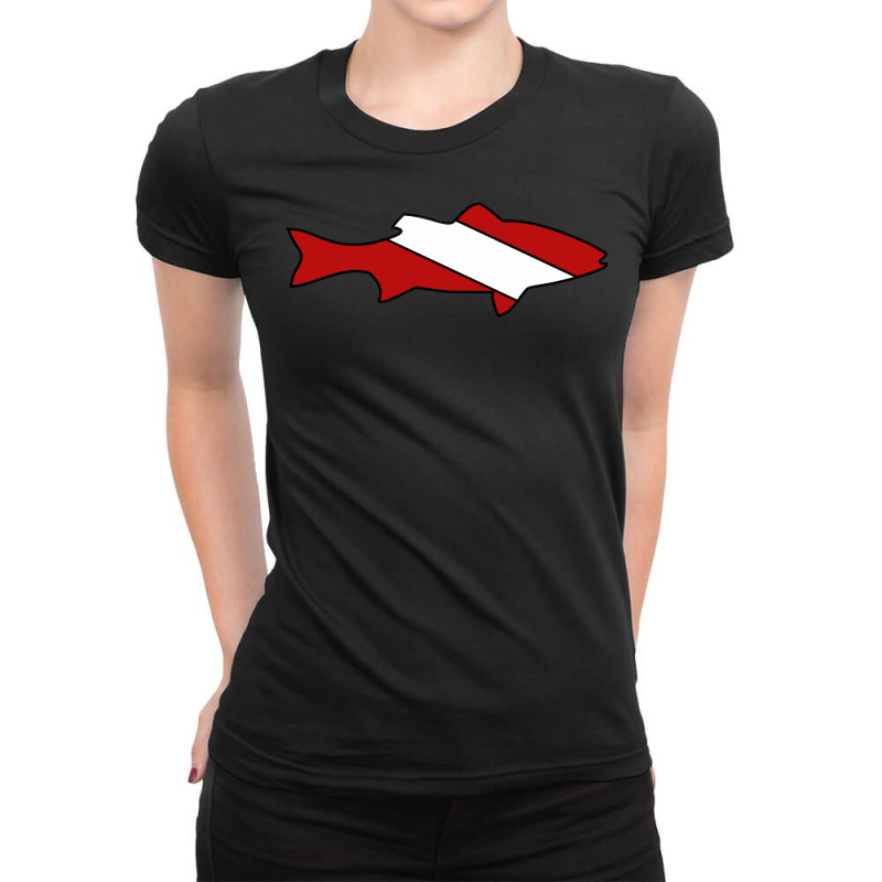 Dive Fish Hippie Girl Ladies Fitted T-Shirt by harlinzeqe3 | Artistshot