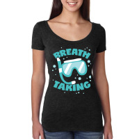 Diving Is Breathtaking Snorkeling Saying Nostalgia Women's Triblend Scoop T-shirt | Artistshot