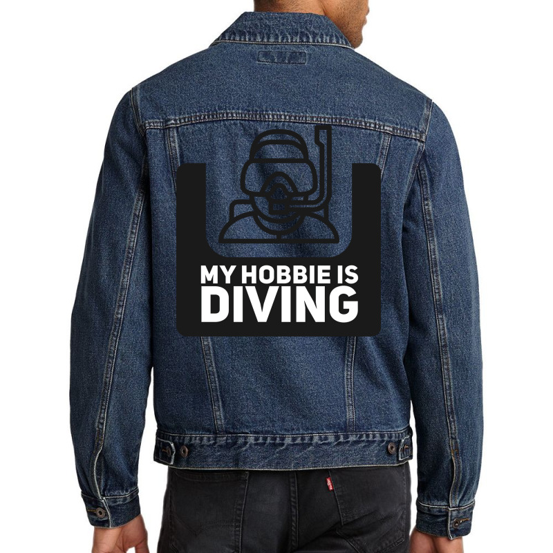 My Hobbie Is Diving Funny Men Denim Jacket | Artistshot