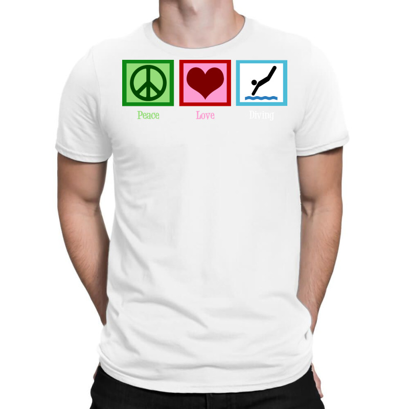 Peace Love Diving Funny T-shirt | Artistshot