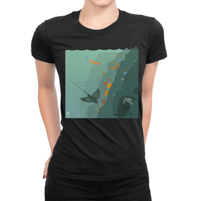 Freedom Diving Boy Ladies Fitted T-Shirt by dandyzizyn | Artistshot