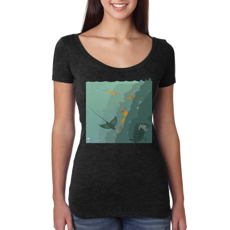 Freedom Diving Boy Women's Triblend Scoop T-shirt by dandyzizyn | Artistshot