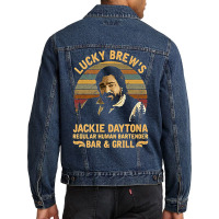 Lucky Brew's Jackie Daytona Regular Human Bartende Men Denim Jacket | Artistshot