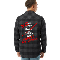 Keep Calm And Carry On   Run! Zombies Are Coming! Flannel Shirt | Artistshot