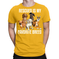 Rescued Is My Favorite Breed Music Trending T-shirt | Artistshot