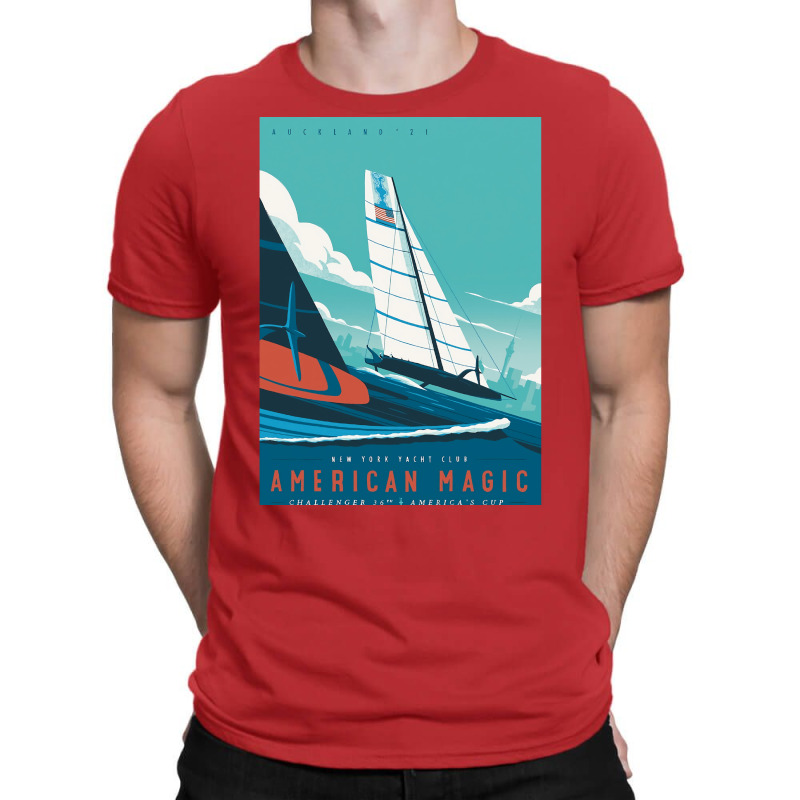 America's Cup   American Magic Poster   Auckland 2 T-Shirt by deakinlathena | Artistshot