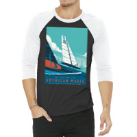 America's Cup   American Magic Poster   Auckland 2 3/4 Sleeve Shirt | Artistshot