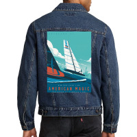 America's Cup   American Magic Poster   Auckland 2 Men Denim Jacket | Artistshot