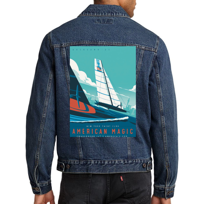 America's Cup   American Magic Poster   Auckland 2 Men Denim Jacket by deakinlathena | Artistshot