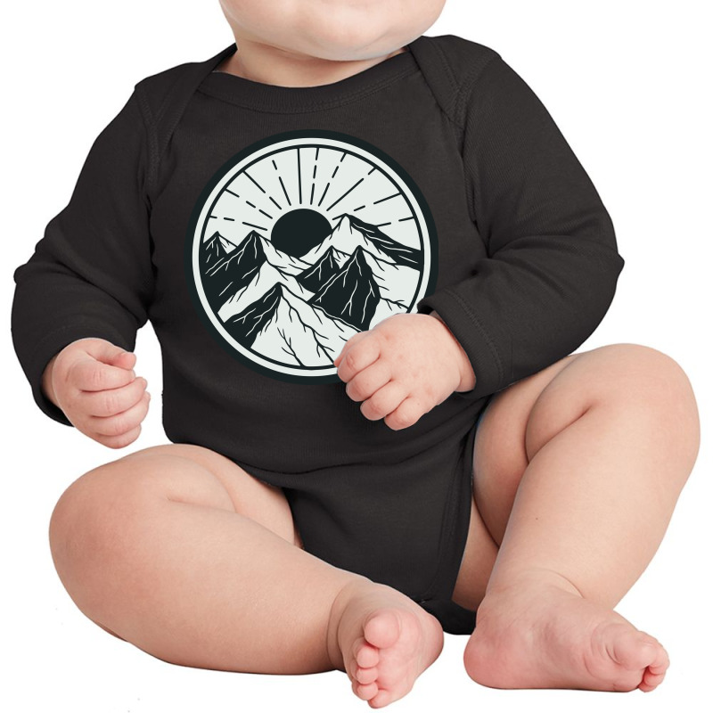 Cold Mountain Adventure Long Sleeve Baby Bodysuit | Artistshot