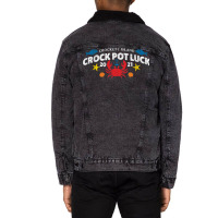 Crockett Island Crock Pot Luck Unisex Sherpa-lined Denim Jacket | Artistshot