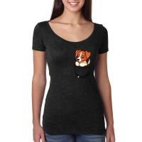 Pocket Cute Jack Russell Terrier Women's Triblend Scoop T-shirt | Artistshot