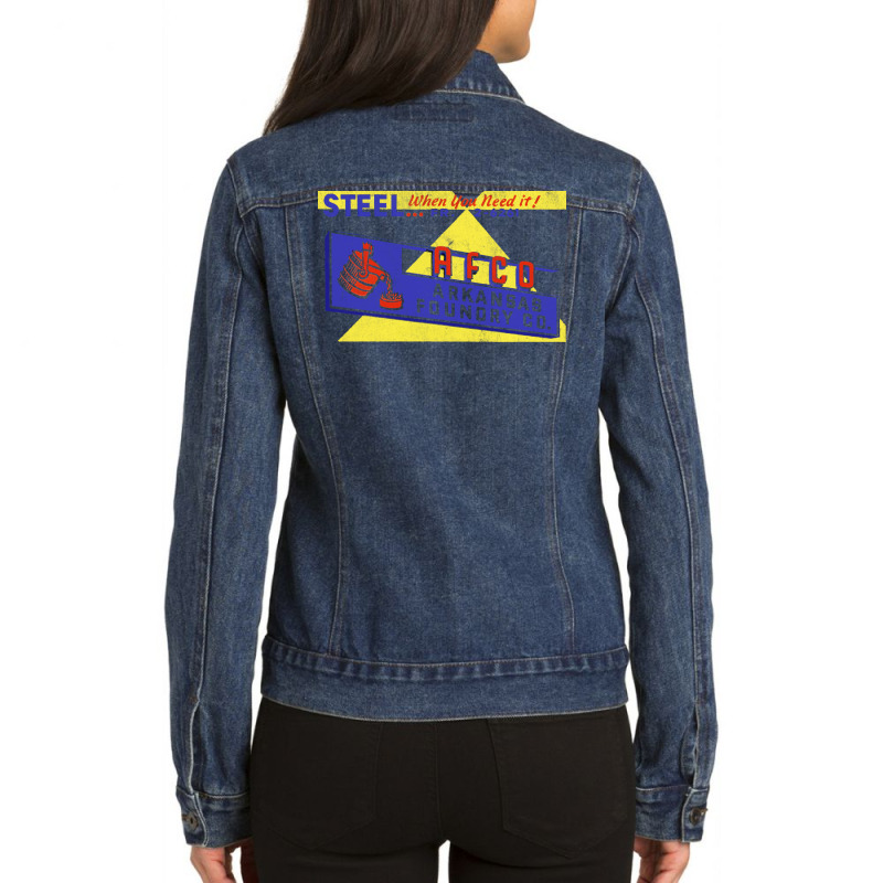 Arkansas Foundry   Steel When You Need It Ladies Denim Jacket by erbkanfonkwe9 | Artistshot