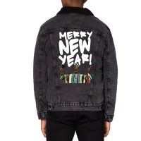 Merry New Year! (beef Jerky Time) Unisex Sherpa-lined Denim Jacket | Artistshot