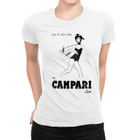 Campari     Distressed Style 70s Aesthetic Ladies Fitted T-shirt | Artistshot