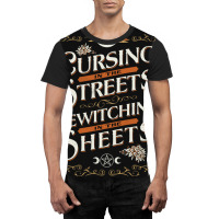 Cursing In The Streets   Vintage Funny Witch Typog Graphic T-shirt | Artistshot