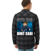 Diver Hair Dont Care Scuba Diving Diver Nostalgia Flannel Shirt | Artistshot