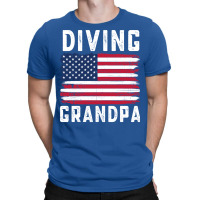 Diving Grandpa American Flag July 4th Hippie T-shirt | Artistshot