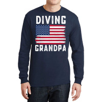 Diving Grandpa American Flag July 4th Hippie Long Sleeve Shirts | Artistshot