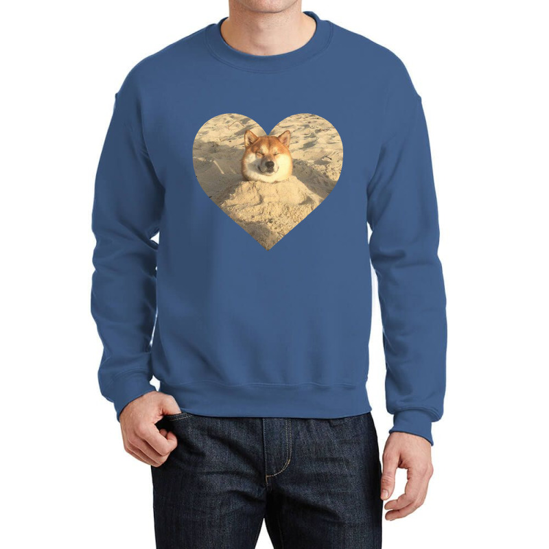 Doggo Stickers Sand Shibe Crewneck Sweatshirt | Artistshot