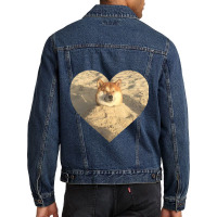 Doggo Stickers Sand Shibe Men Denim Jacket | Artistshot