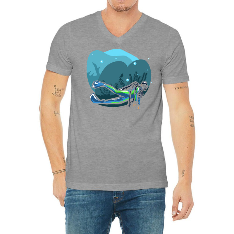 Diving Nostalgia Hipster V-Neck Tee by laihanmoratx | Artistshot