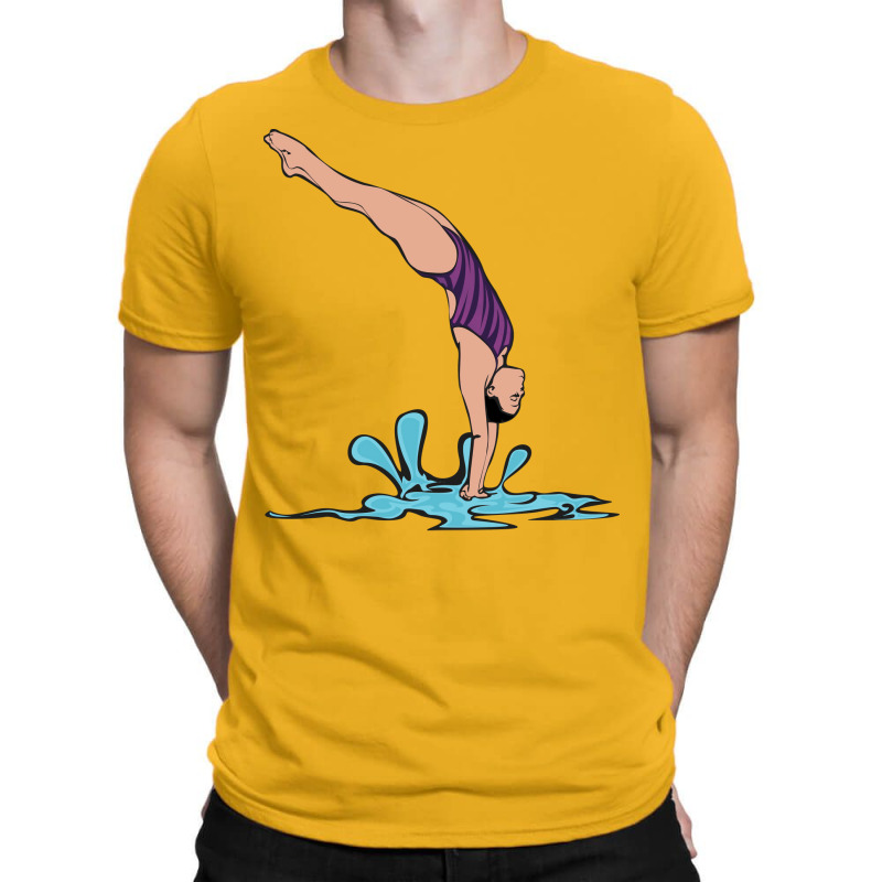 Diving Diver Yellow T-shirt | Artistshot