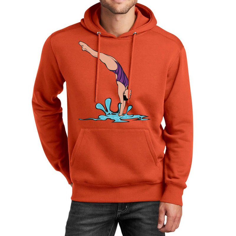 Diving Diver Yellow Unisex Hoodie | Artistshot