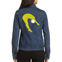 Diving Sport Yellow Ladies Denim Jacket | Artistshot