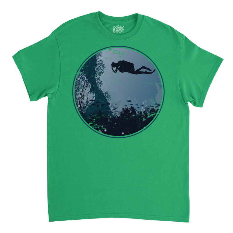 Ocean Retro Scuba Diving Funny Classic T-shirt by laihanmoratx | Artistshot