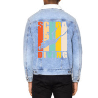 Scuba Diving Vintage  Aesthetic Unisex Sherpa-lined Denim Jacket | Artistshot