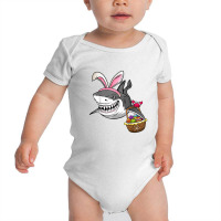 Cool Easter Shark Easter Basket Bunny Ears Happy E Baby Bodysuit | Artistshot