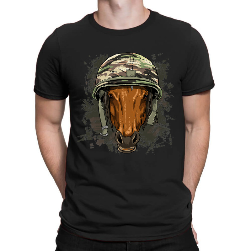 Horse Soldier Veteran Army Horse Farm Animal Lover T-shirt | Artistshot