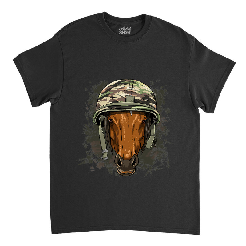 Horse Soldier Veteran Army Horse Farm Animal Lover Classic T-shirt | Artistshot