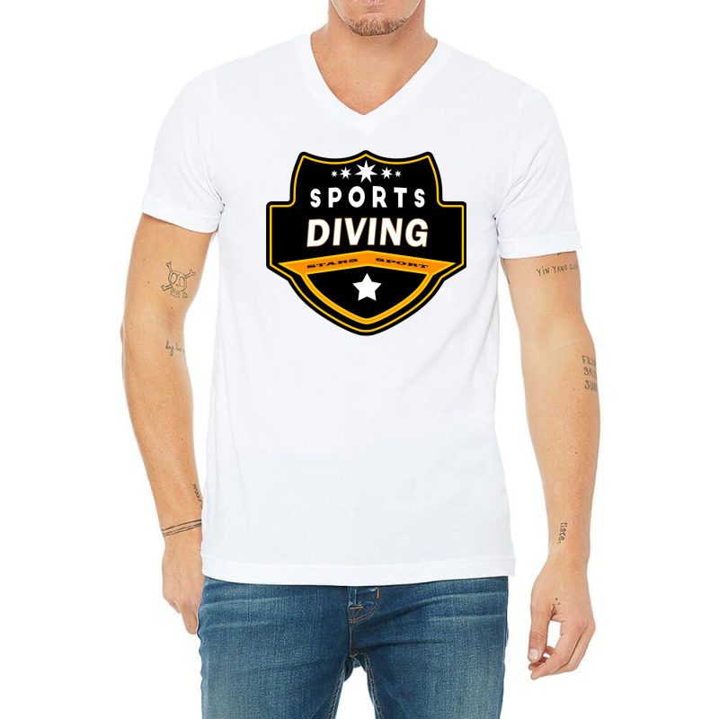 Sports Diving Girl V-Neck Tee by szczurdhoesto | Artistshot