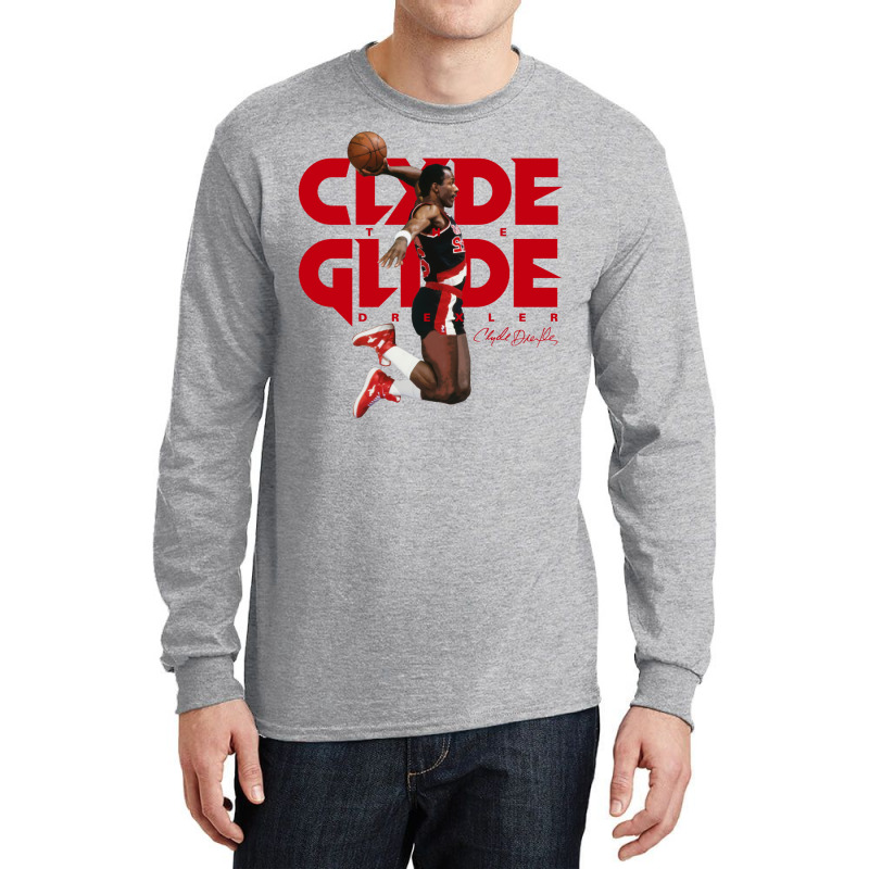 Clyde Drexler Long Sleeve Shirts by megannukunug | Artistshot