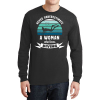 Woman Who Loves Diving Gift For Diver Long Sleeve Shirts | Artistshot