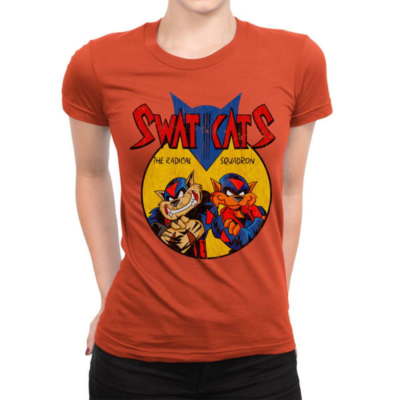 Distressed Swat Kats Ladies Fitted T-Shirt by zaheretippanp | Artistshot