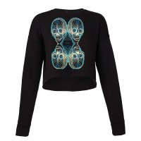 Atw. All Them Witches Black And Blue 4 Skull Cropped Sweater | Artistshot