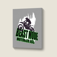 Motorcross Rider Biker Stars Portrait Canvas Print | Artistshot