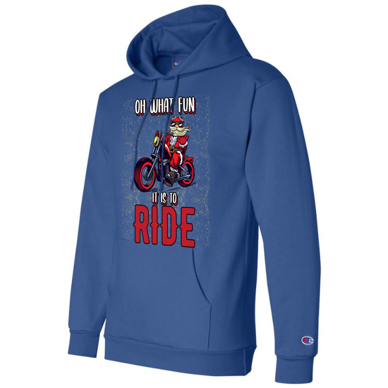 Christmas Biker Santa Claus Motorcycle Boy Champion Hoodie | Artistshot