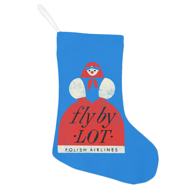 Fly By Lot Polish Airline   Faded Vintage Style (1 Holiday Stocking | Artistshot