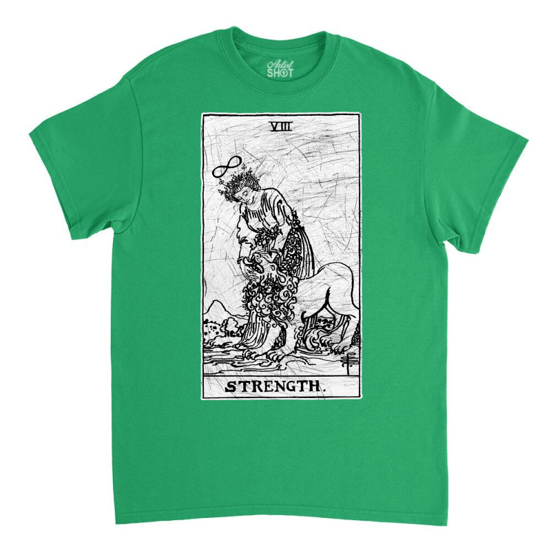 Strength Tarot Card   Major Arcana   Fortune Telli Classic T-shirt by igzyinalday | Artistshot