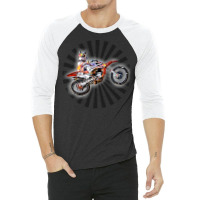 Dirt Bike Jump Or Motocross Jump Mx Or Motorcycle 3/4 Sleeve Shirt | Artistshot